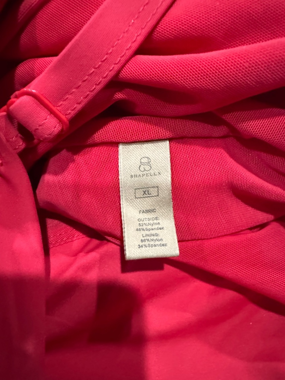 Shapellx Red Ruched Waist 1-Piece Swimsuit Keyhole Detail Tummy Control XL NWT - Picture 9 of 9